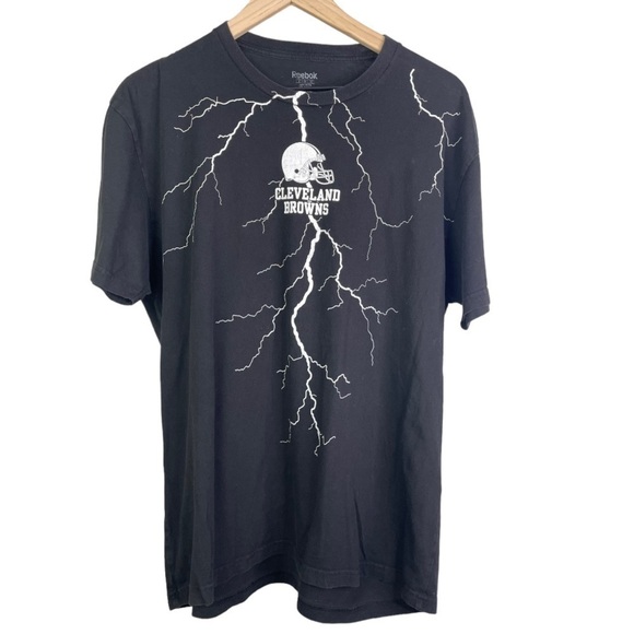 Reebok NFL Cleveland Browns Football Lightning T-shirt - Picture 1 of 3